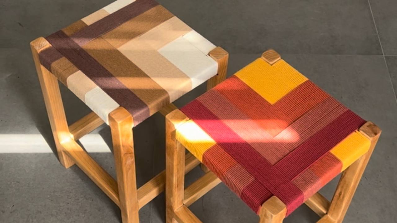 Load video: Hand Woven, hand made furniture. Made in USA.