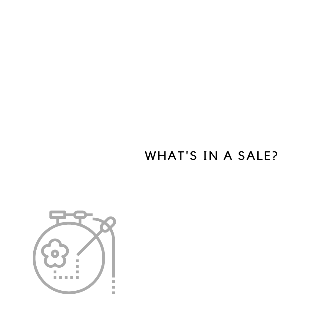 What's in a sale?