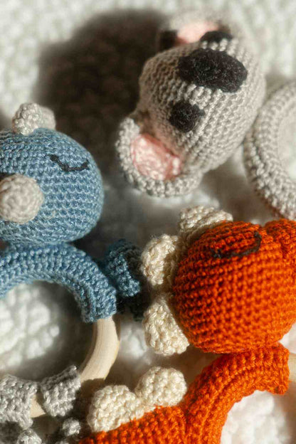 Cotton crochet baby toys made in Los Angeles